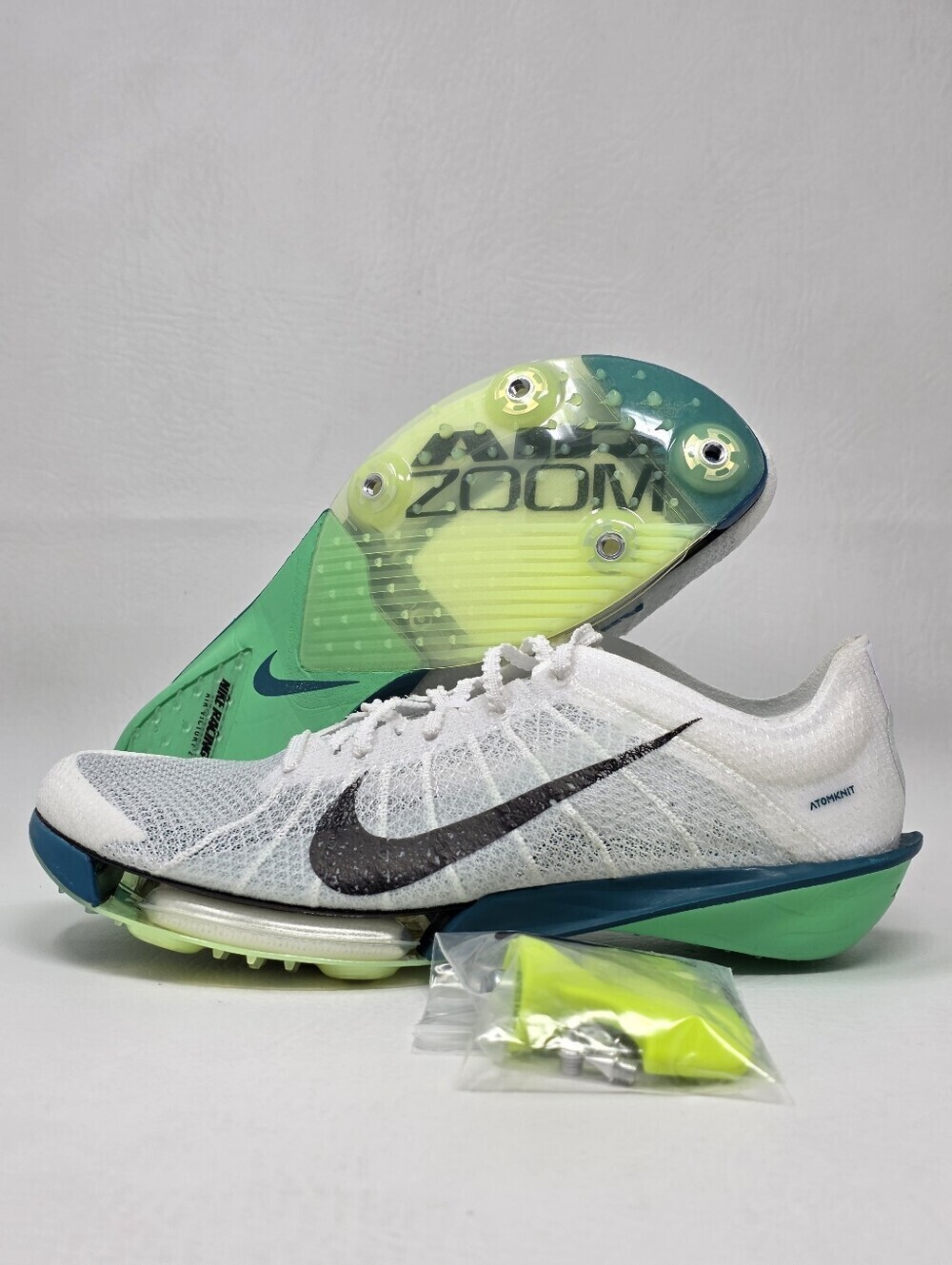 Nike Air Zoom Victory 2 Track Spikes White Green FD8411-100 Men’s Size 6 New